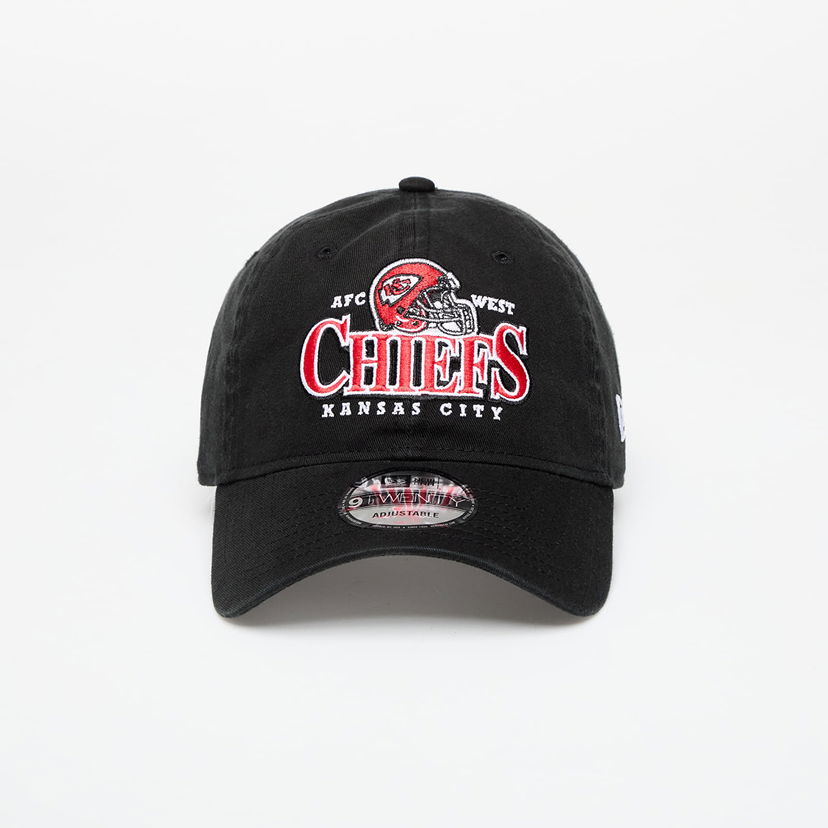 Kasket New Era Kansas City Chiefs Helmet 9TWENTY Adjustable Cap Sort | 60667634