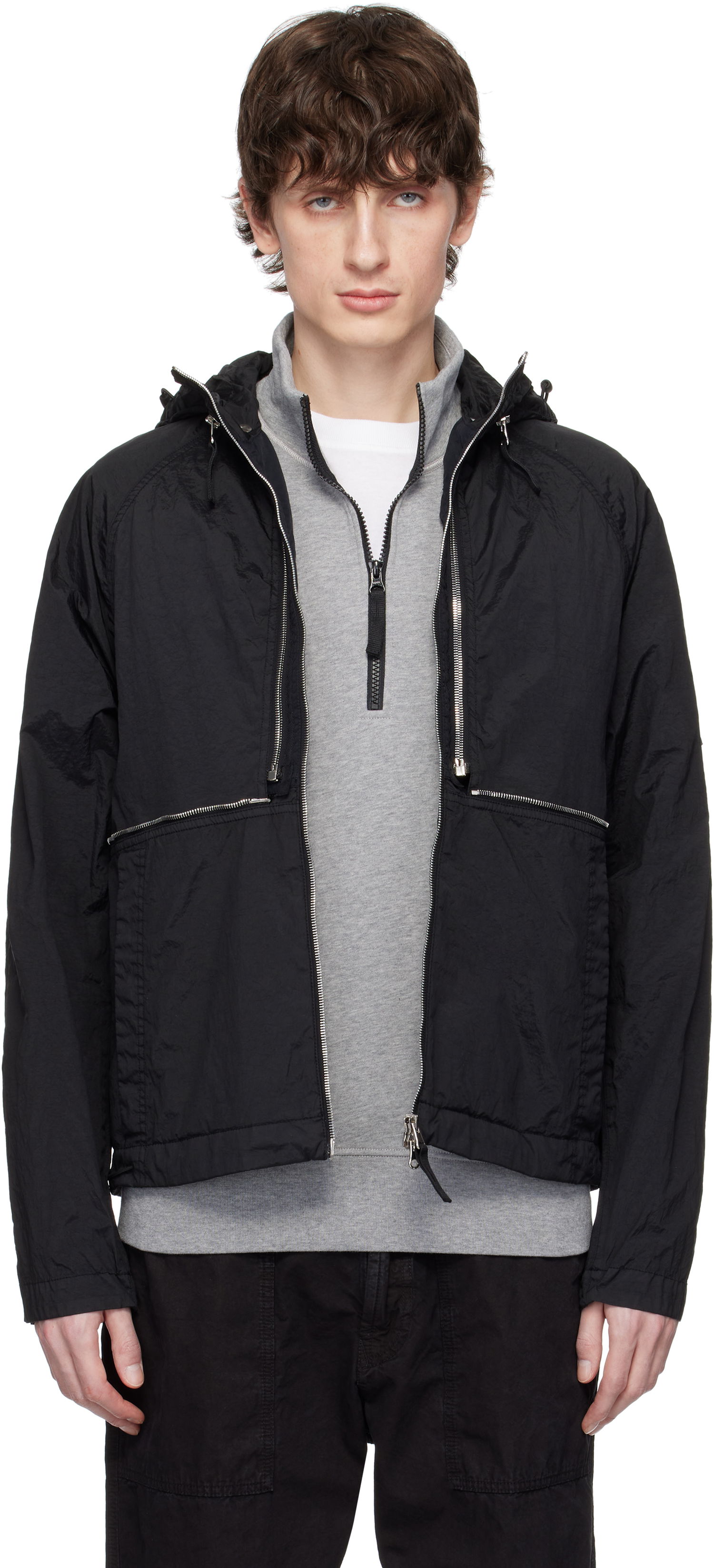 Vindjakke Stone Island Stone Island Nylon Metal Watro-TC ECONYL Jacket Sort | K1S15 4100020 S0020, 0