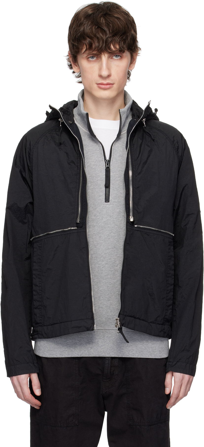 Vindjakke Stone Island Stone Island Nylon Metal Watro-TC ECONYL Jacket Sort | K1S15 4100020 S0020