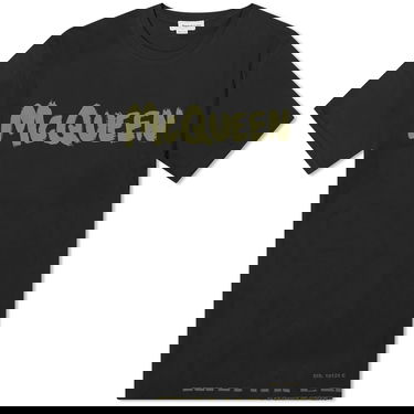 T-shirt Alexander McQueen Graffiti Logo T-Shirt Sort | 622104QTAAC-0519, 0
