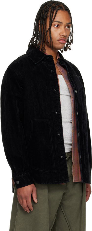 Skjorte Andersson Bell Andersson Bell Padded Velvet Denim Shirt Sort | atb1374m, 1