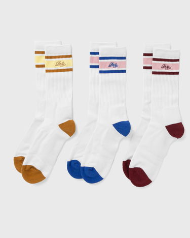Sokker Drôle de Monsieur Drôle de Monsieur La Chaussette DrÙle RayÈe Striped Socks Hvid | G-SK118-CO024-MC, 0
