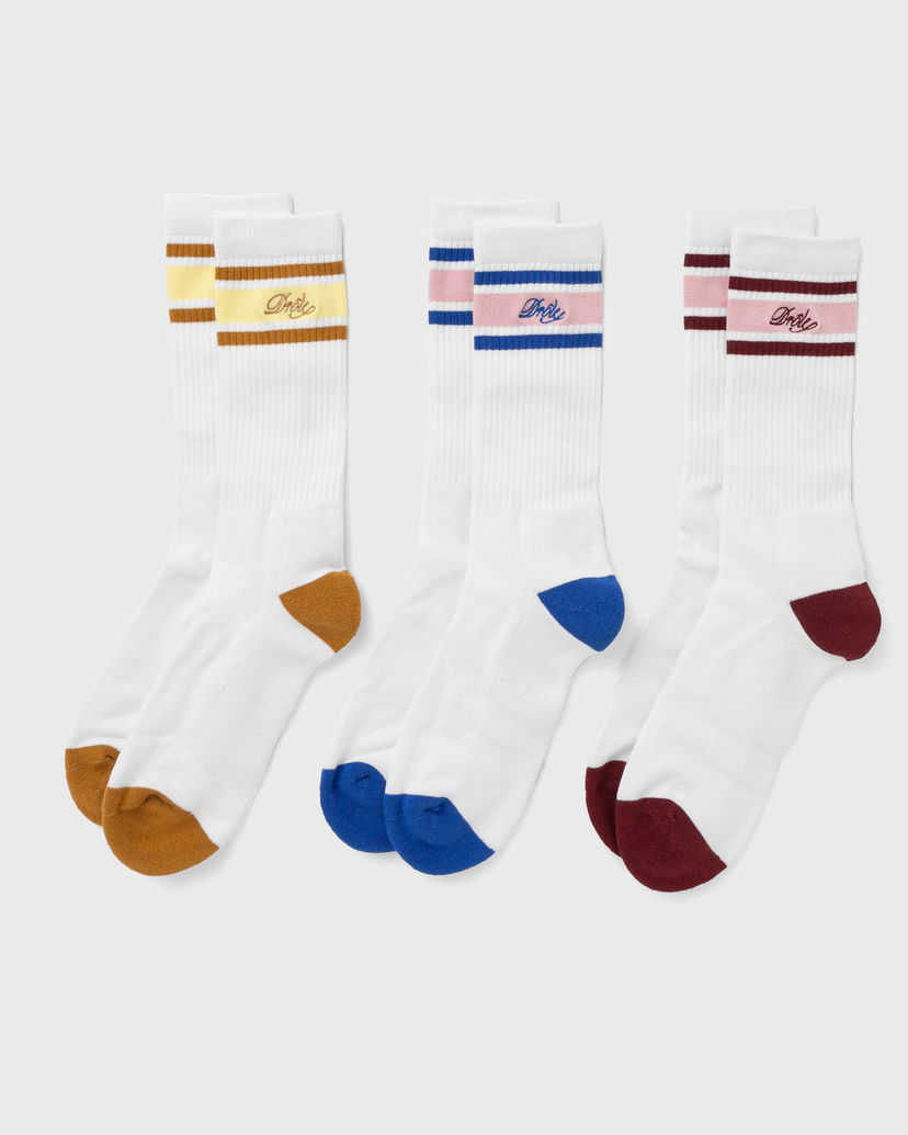 Sokker Drôle de Monsieur Drôle de Monsieur La Chaussette DrÙle RayÈe Striped Socks Hvid | G-SK118-CO024-MC