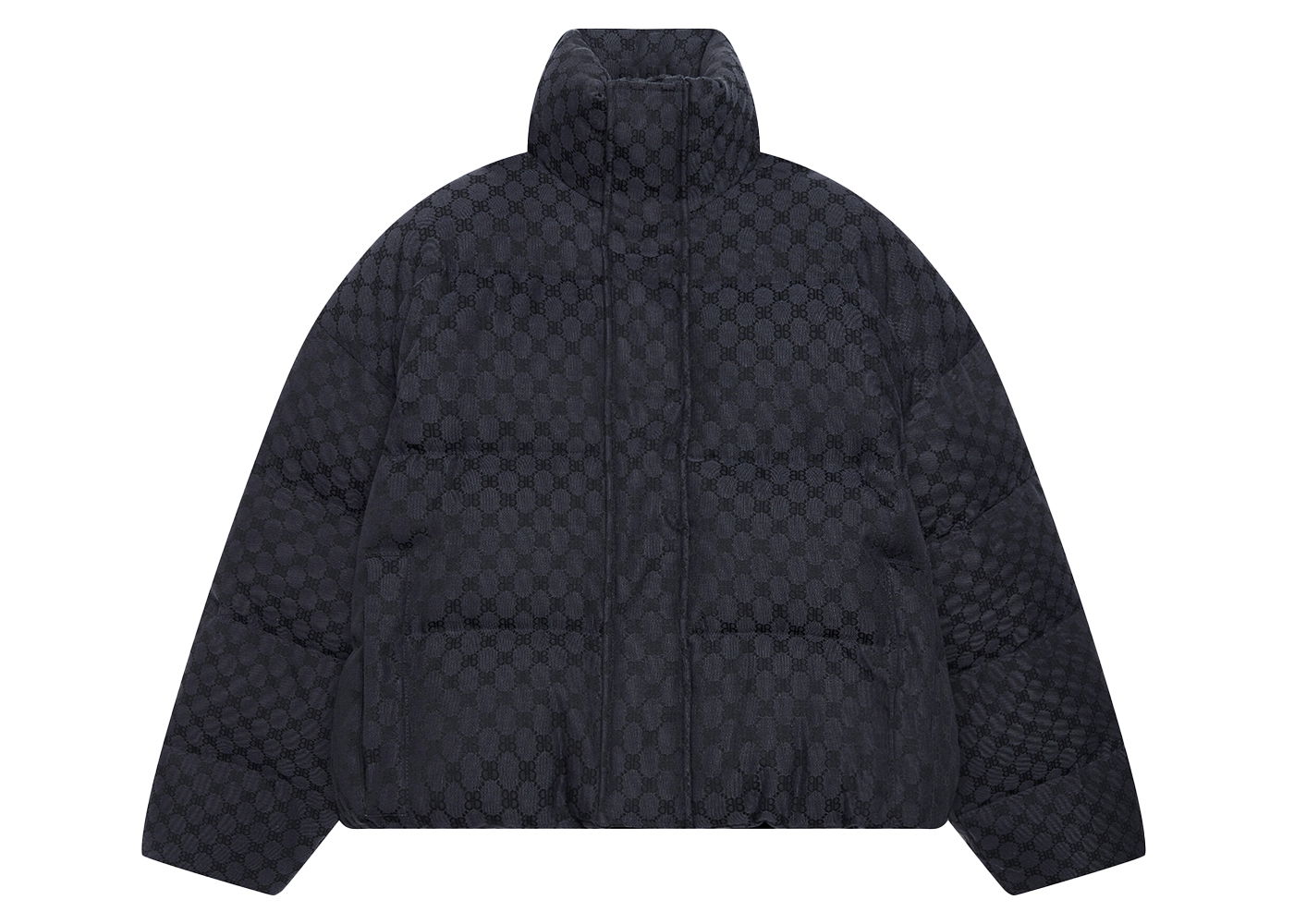 Puffer jakke Gucci x Balenciaga The Hacker Project Hacker BB Puffer Jacket Sort | 681885TLO531269, 0