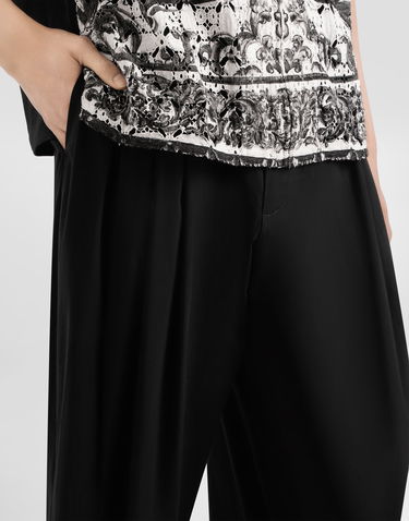 Bukser Dolce & Gabbana Dolce & Gabbana Poplin Drawstring Trousers Sort | GP153ZFUEFJN0000, 3