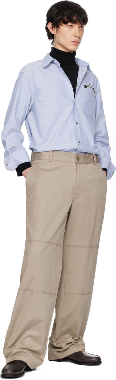 Bukser Moncler Moncler Cotton Gabardine Trousers Beige | K10912A0000657583, 3