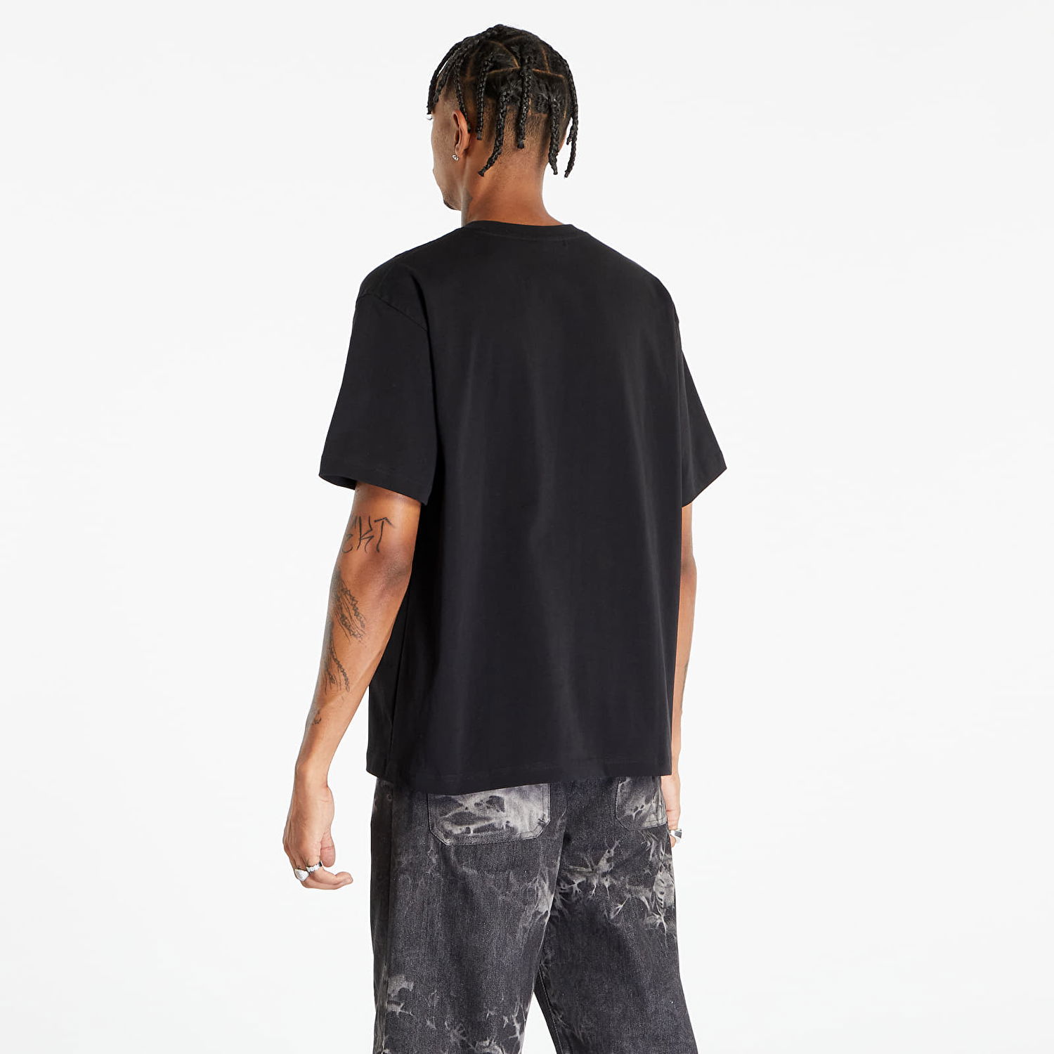 T-shirt Pleasures Doubles Heavyweight Short Sleeve Tee Black Sort | P23F030 BLACK, 1