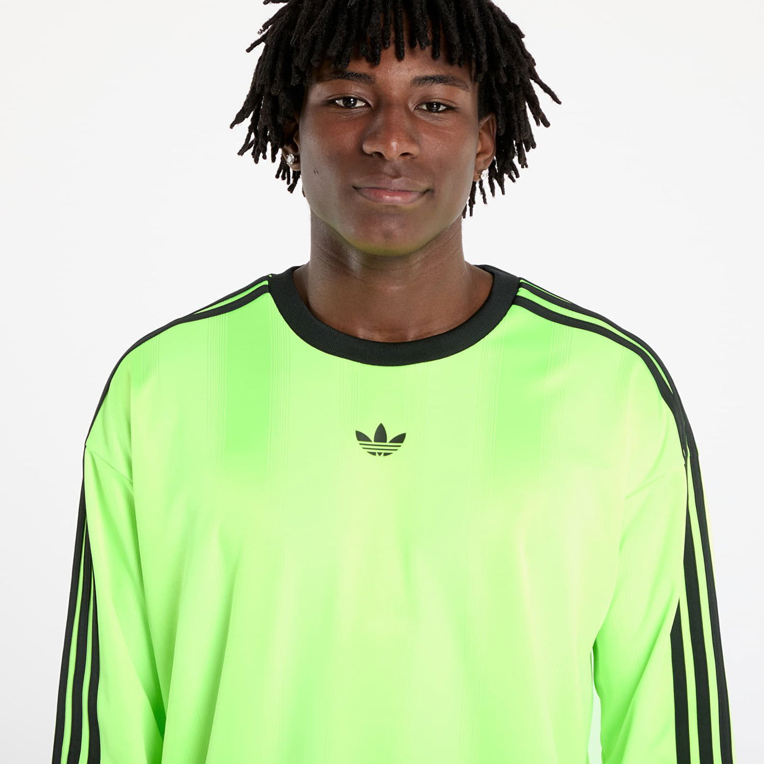 T-shirt adidas Performance Adicolor Jacquard Long Sleeve Tee Grøn | JW5964, 1