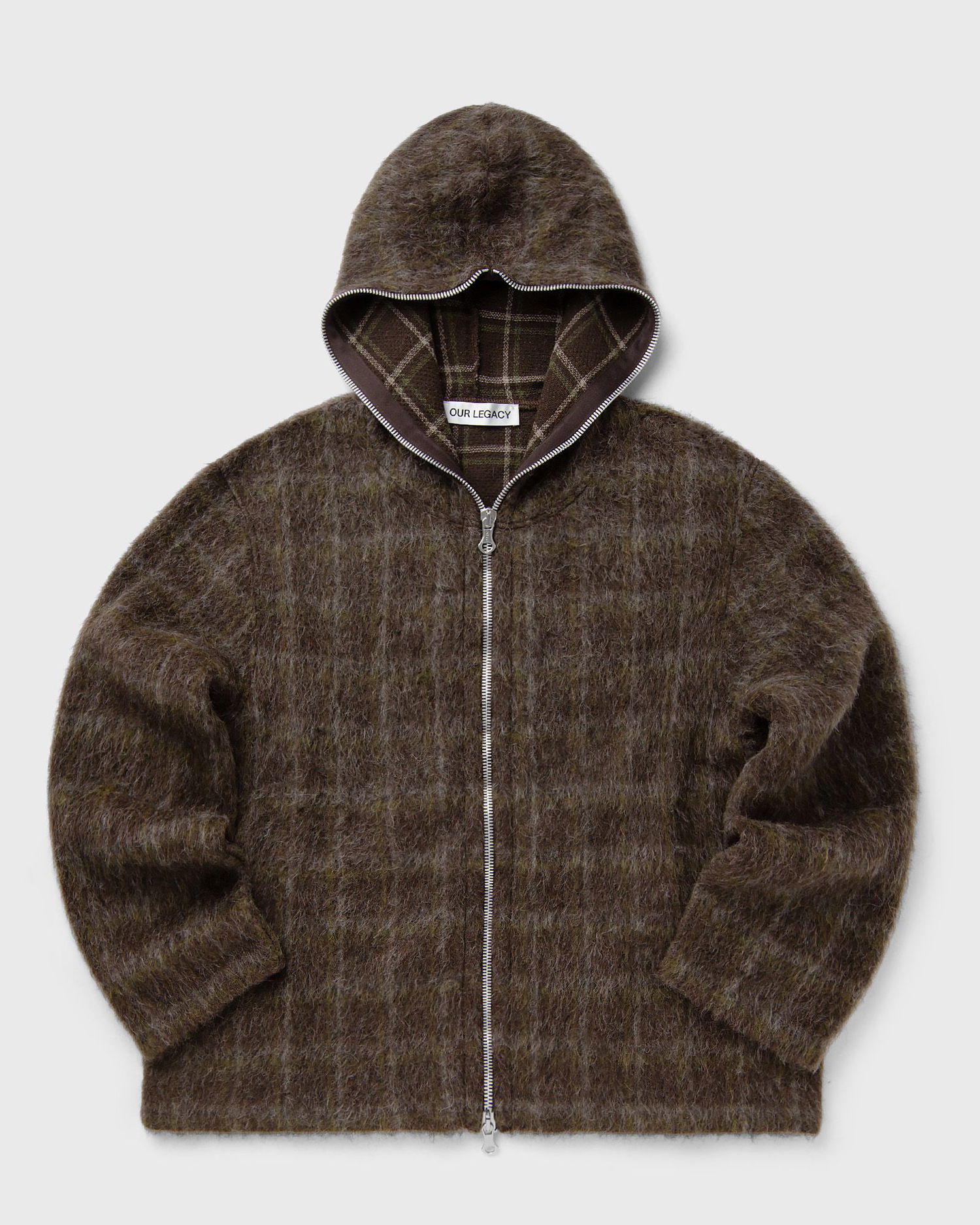 Sweatshirt OUR LEGACY Our Legacy Mohair Zip Hoodie Brun | M4256FD, 1