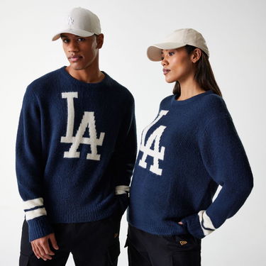 Sweater New Era New Era MLB LA Dodgers Knit Sweater Mørkeblå | 60684329, 0