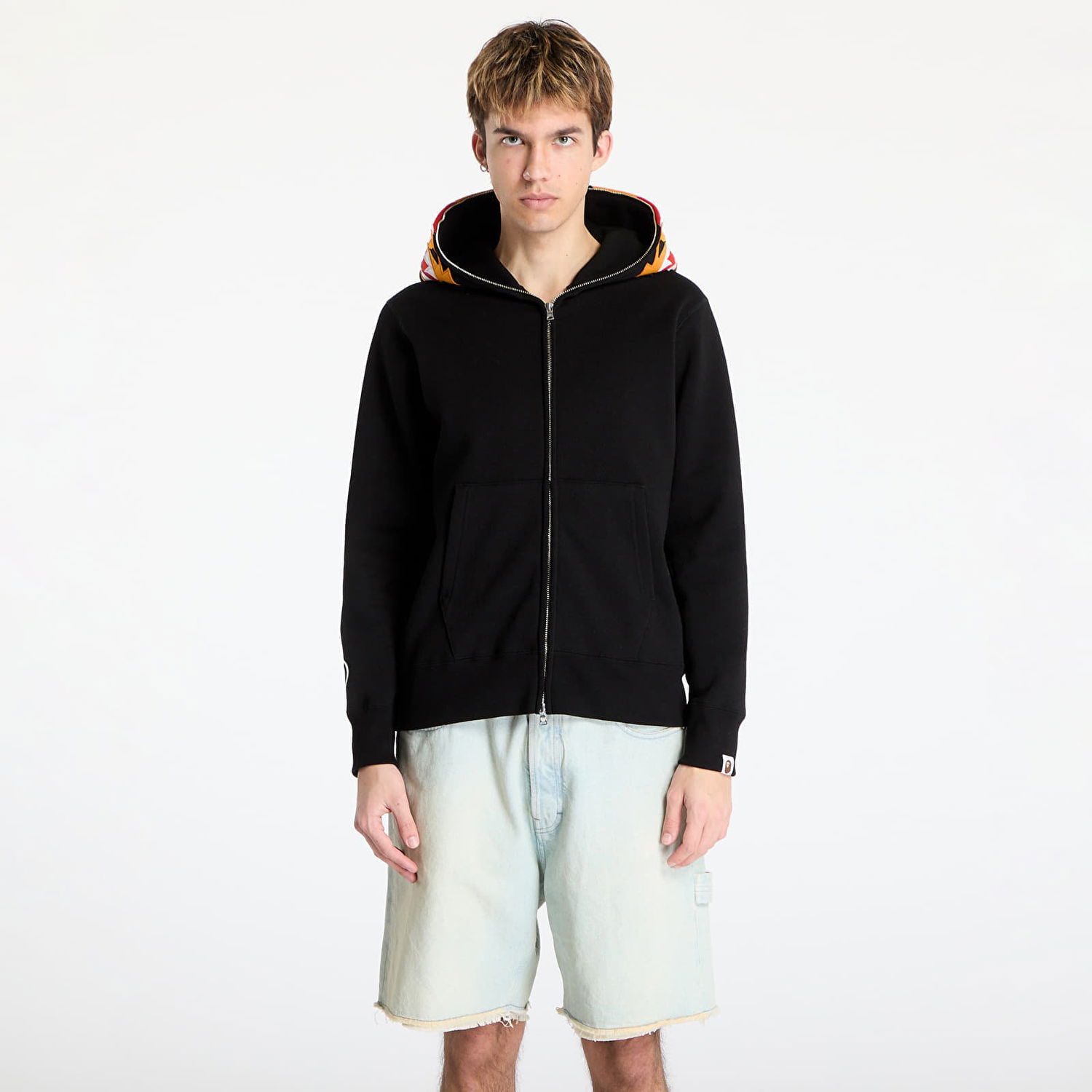 Sweatshirt BAPE A BATHING APE Tiger Full Zip Hoodie Sort | 001ZPL301006MBLK, 0