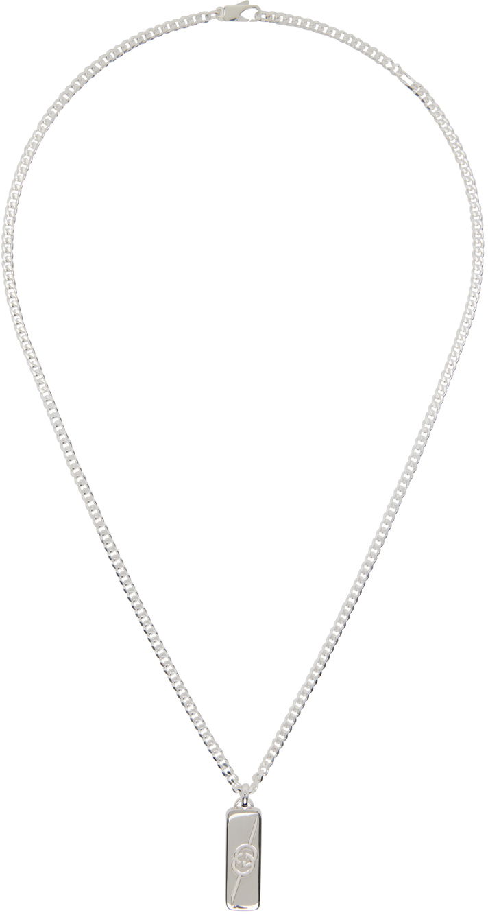 Halskæde Gucci Diagonal Interlocking G Necklace Metalisk | 774055 J8400, 0