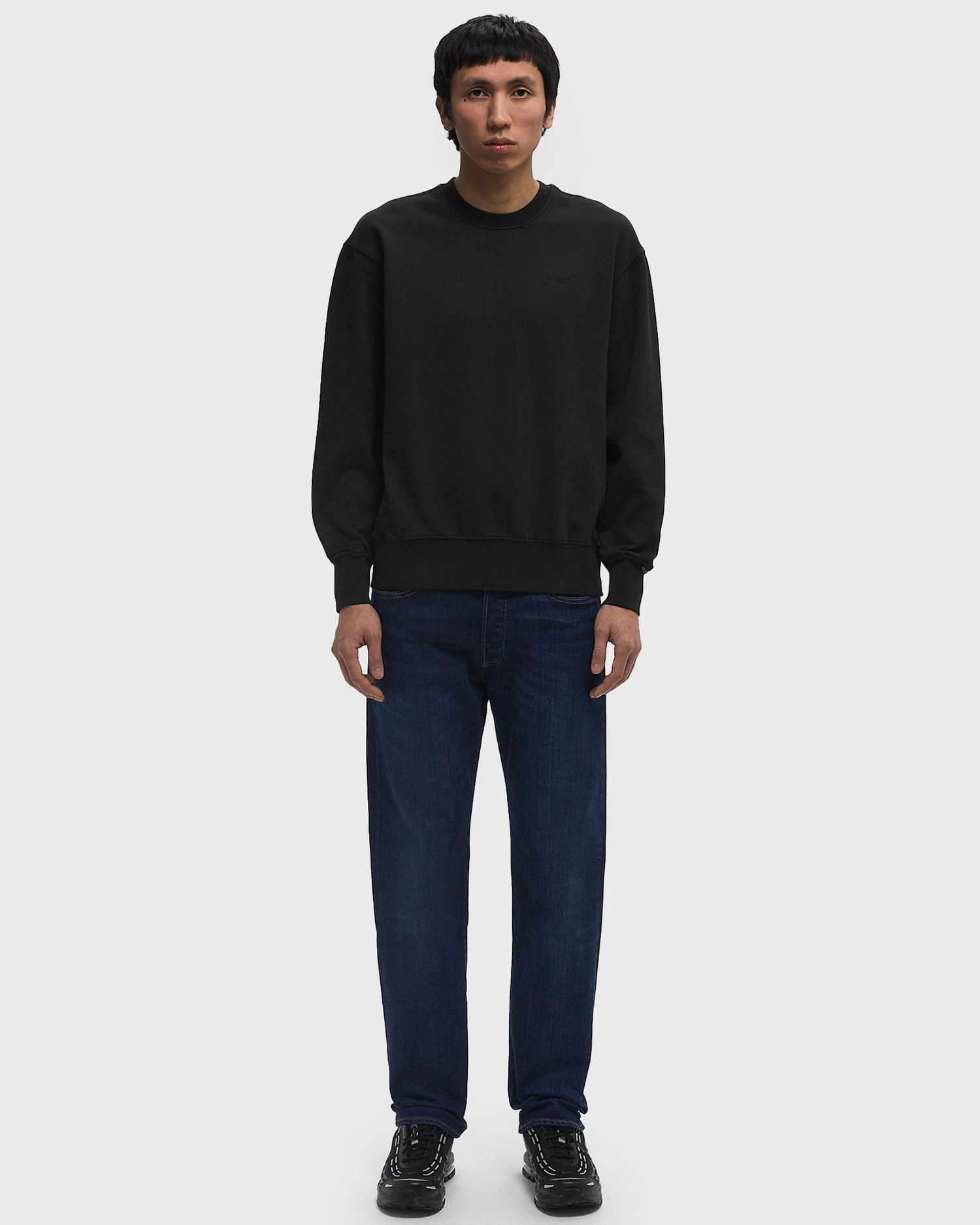 Sweater Levi's Authentic Crew Sweatshirt XXL Sort | A9244-0000, 1