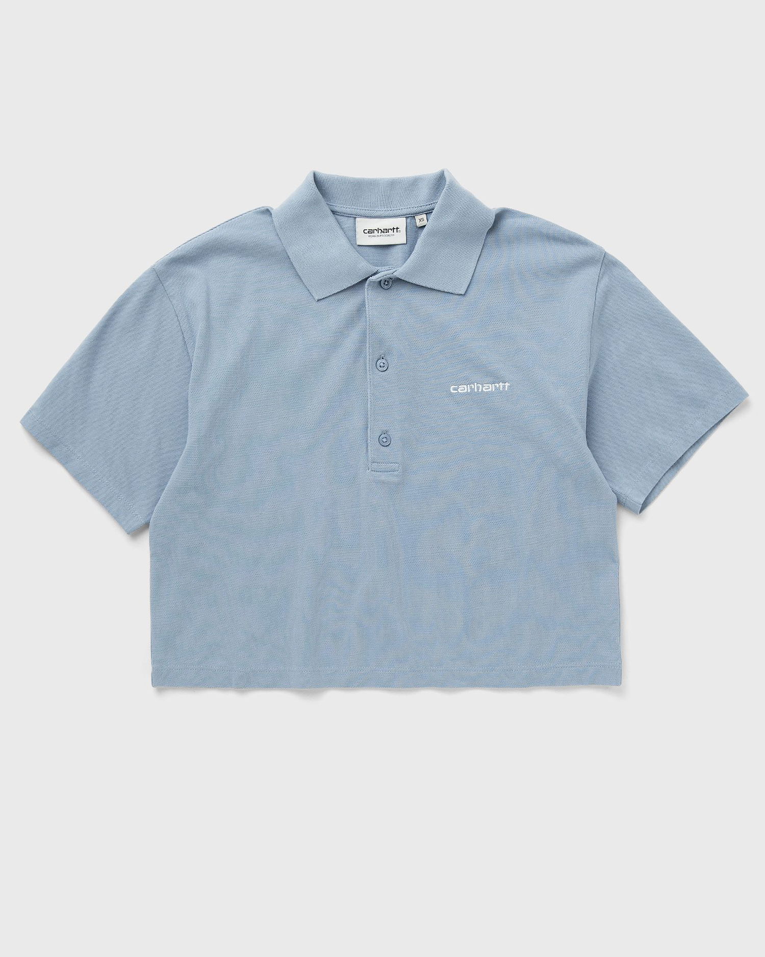 Polo skjorte Carhartt WIP Women's Short Sleeve Script Polo Shirt Blå | I034553-0F4.XX, 1