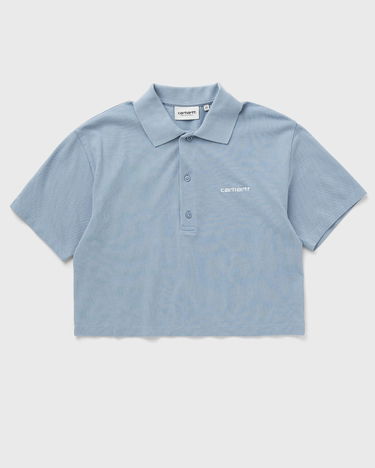 Polo skjorte Carhartt WIP Women's Short Sleeve Script Polo Shirt Blå | I034553-0F4.XX, 1