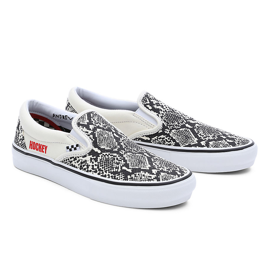 Sneakers og sko Vans x Hockey Skate Slip-on "White" Hvid | VN0A5FCA7W1, 0