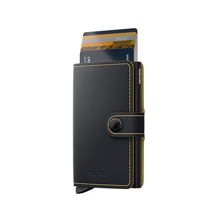 Tegnebog Secrid Miniwallet - Matte - Black & Ochre Sort | MM-Black-Ochre