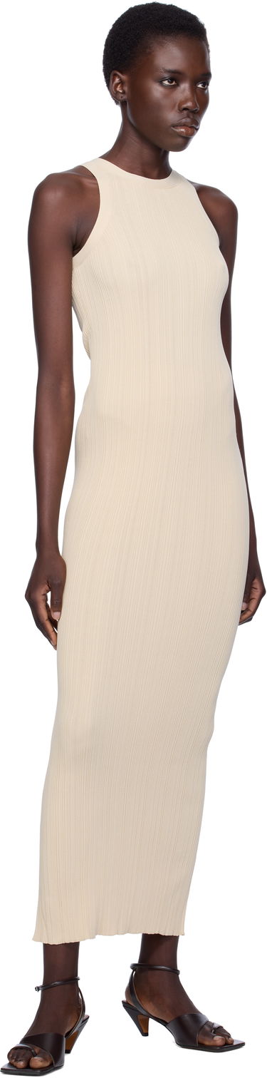 Kjole TOTEME TOTEME Seamless Rib Tank Maxi Dress Beige | 242-WRD2305-YA0076, 3
