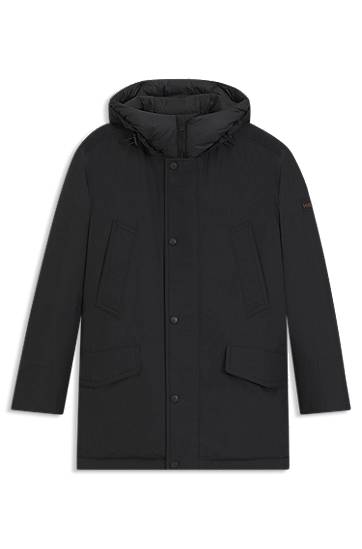 Parka BOSS Water-repellent jacket with contrasting trims Sort | 50547078, 0