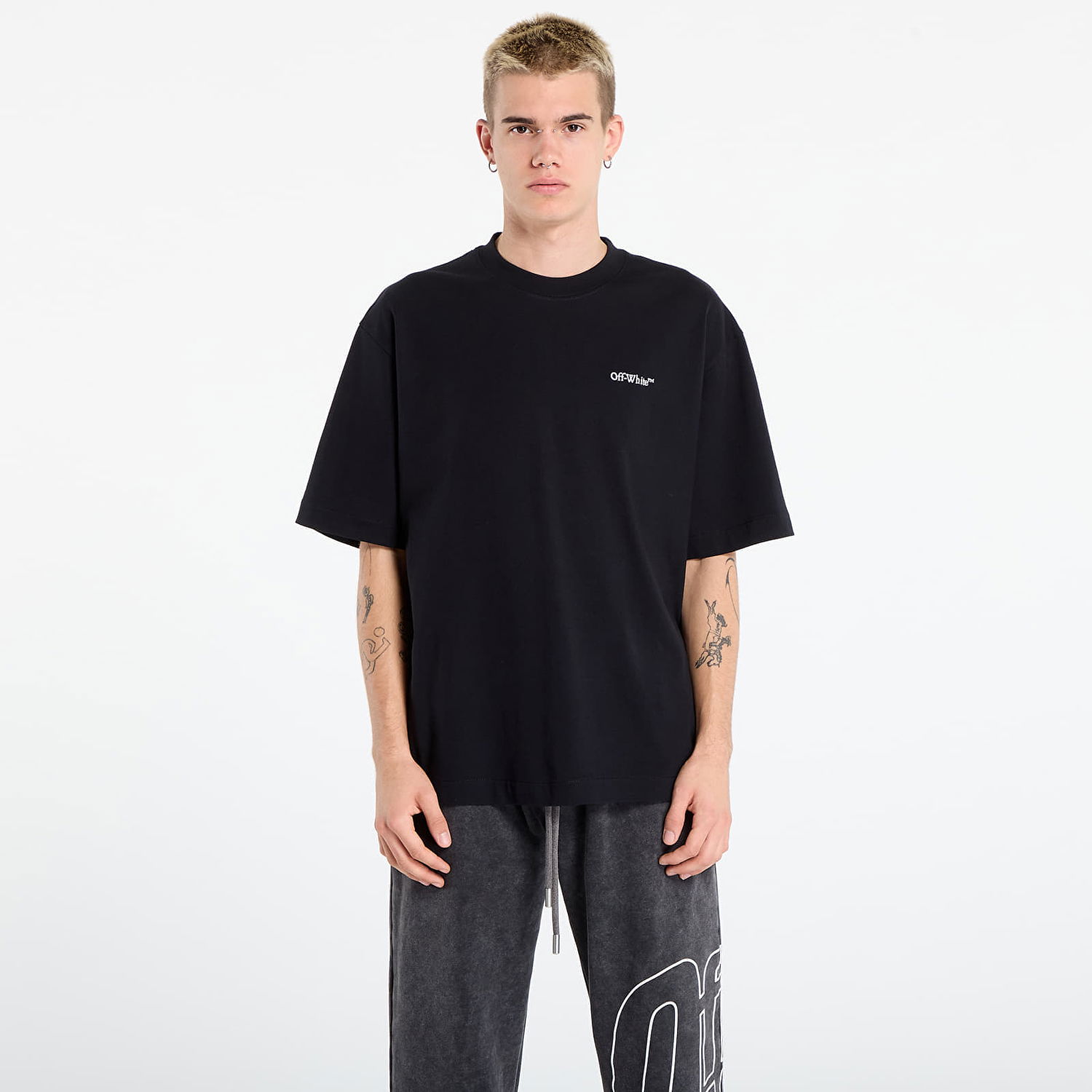 T-shirt Off-White Off-White Landscape Arrow Skate S/S Tee Sort | OMAA120F25JER0051001, 0