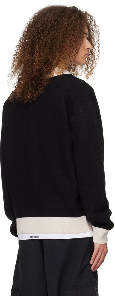 Sweater We11done We11done Baseball Cardigan Sort | WD-KJ0-24-626-U-BK, 2