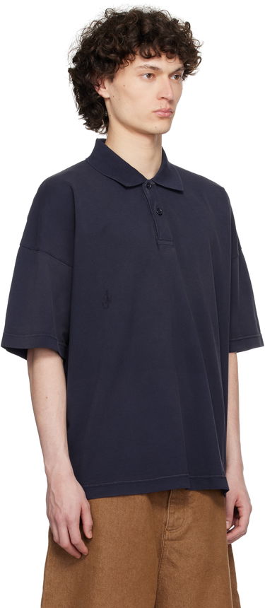 Polo skjorte JW Anderson JW Anderson Anchor Print Polo Mørkeblå | JO0269-PG1808, 4