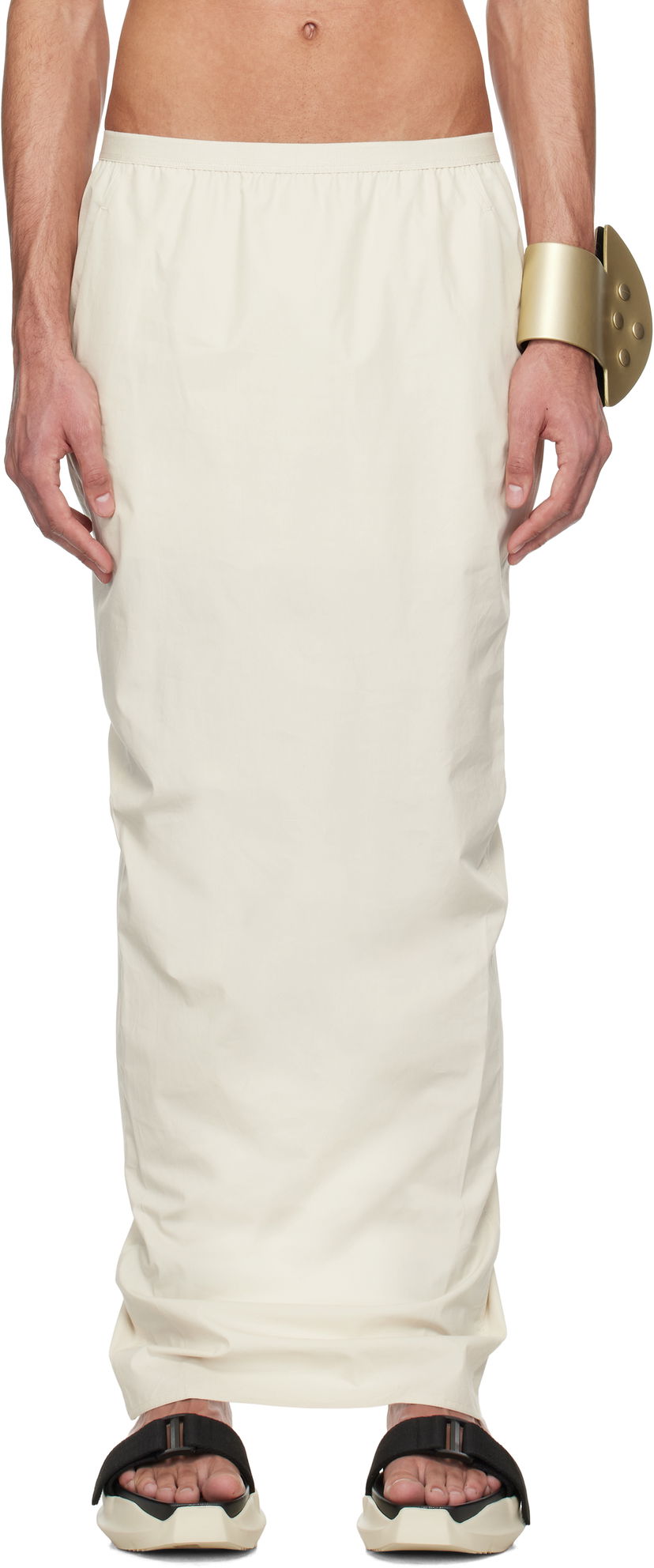 Nederdel Rick Owens Rick Owens Hollywood Soft Pillar Long Skirt Beige | RU01E5301 P