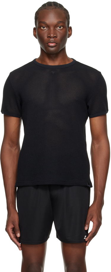 T-shirt Courrèges Semi-Sheer T-Shirt Sort | 124JTS123JS0069, 0