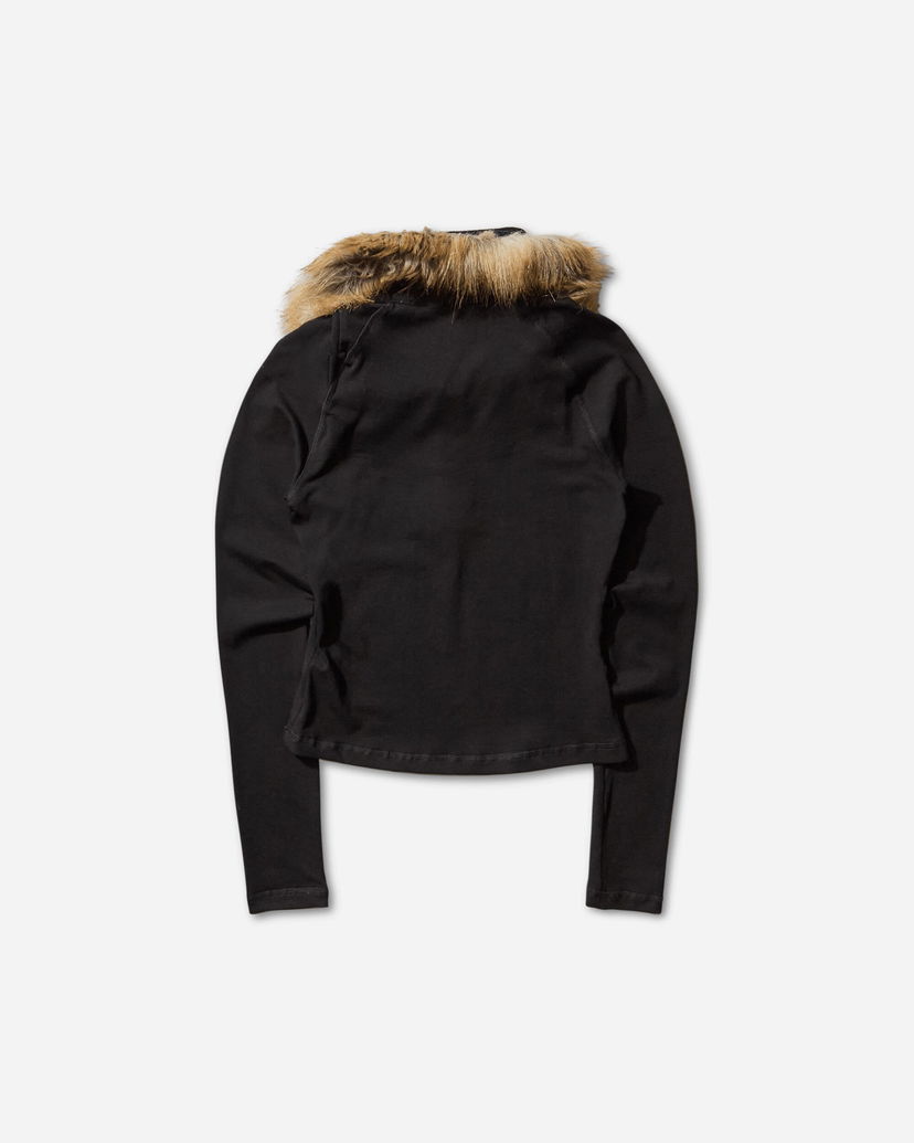 Skjorte Ottolinger Furry Fitted Longsleeve Polo Sort | 11510471501 BLK