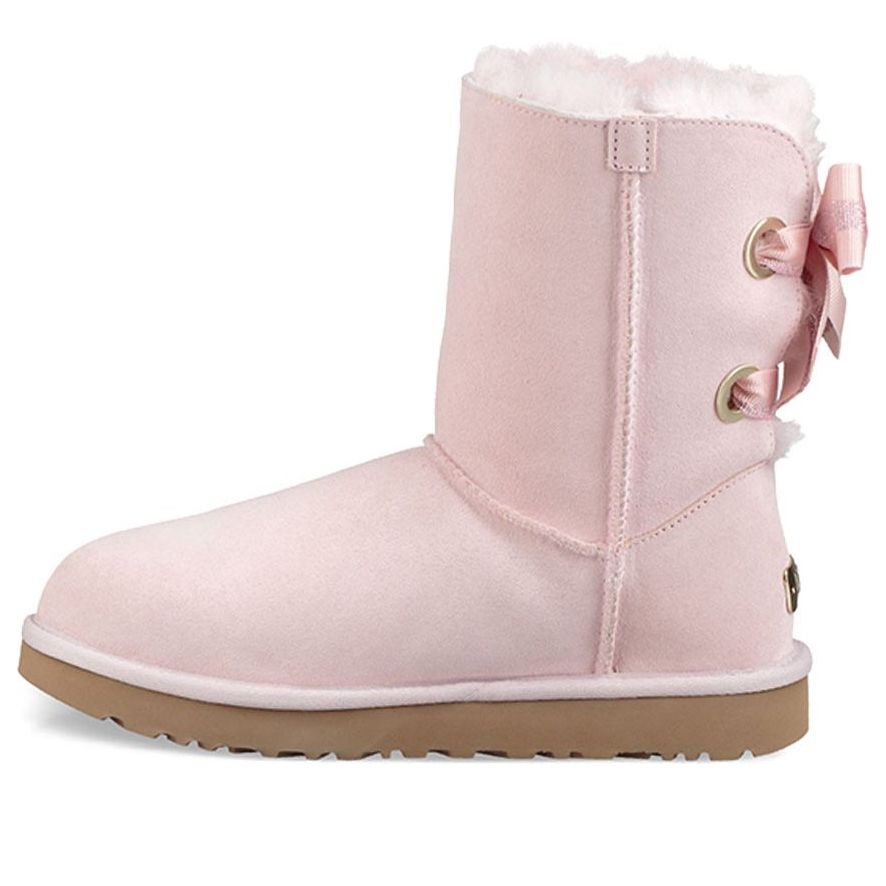 Sneakers og sko UGG Bailey Bow Short Fleece Lined Boots Lyserød | 1098075-SLPN, 0