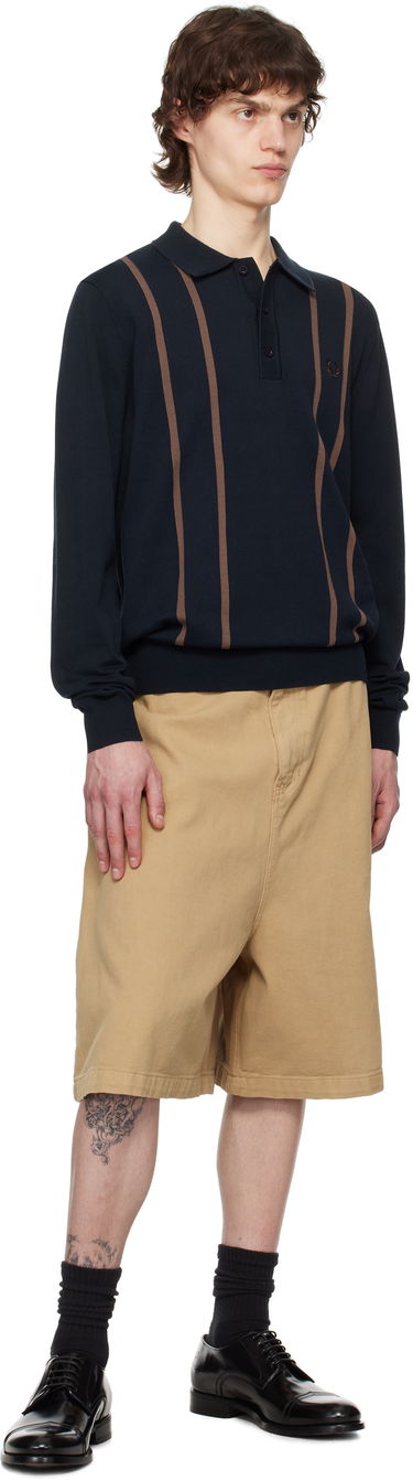 Sweater Fred Perry Fred Perry Knitted Polo Shirt Mørkeblå | K6537, 3