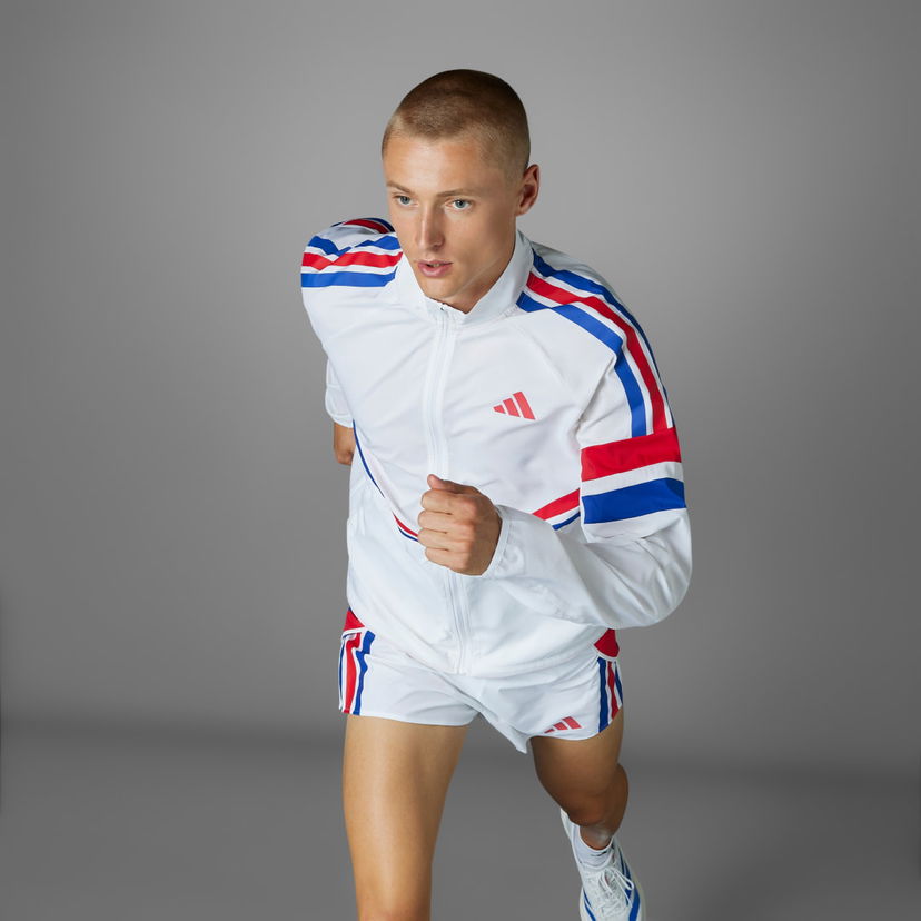 Vindjakke adidas Performance Retro Running Jacket Hvid | JD7317