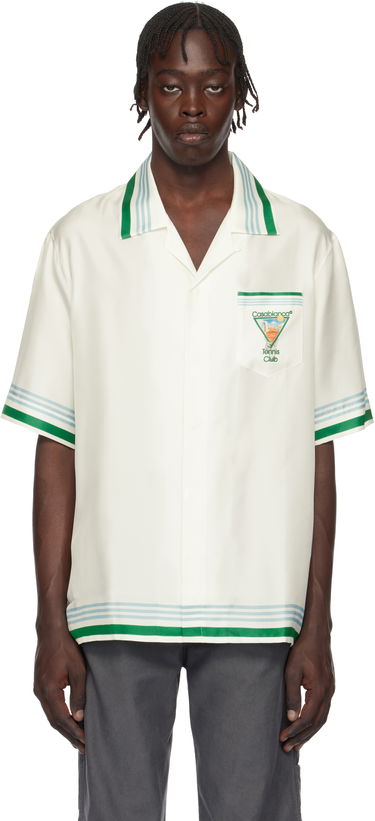 Skjorte Casablanca Tennis Icon Print Relaxed Shirt Hvid | U-MPS25-SH-003-08, 0