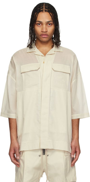 Skjorte Rick Owens Rick Owens Hollywood Magnum Tommy Shirt Beige | RU01E5298 CV, 0
