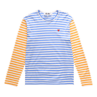 T-shirt Comme des Garçons PLAY Bi-Color Striped T-Shirt Flerfarvet | P1T318 1, 0