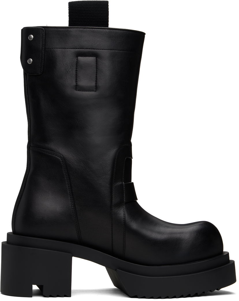 Tøj Rick Owens Rick Owens Hollywood Low Bogun Pull-On Boots Sort | RU01E5804 LOO