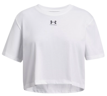 Crop top Under Armour Under Armour Rival Short Sleeve T-Shirt Hvid | 1389755-100, 0