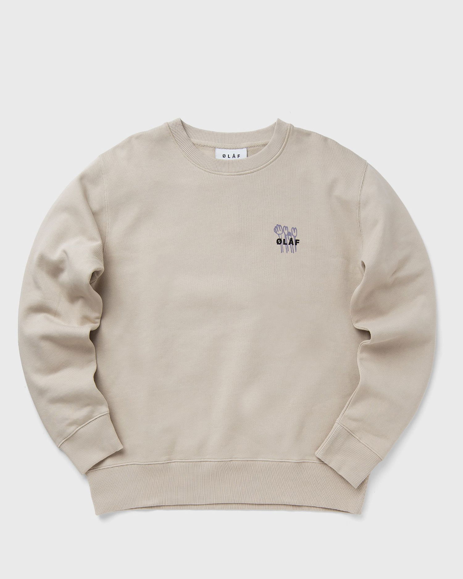 Sweatshirt ØLÅF FLOWER POSTER CREWNECK Beige | M170201-CEMENT, 0
