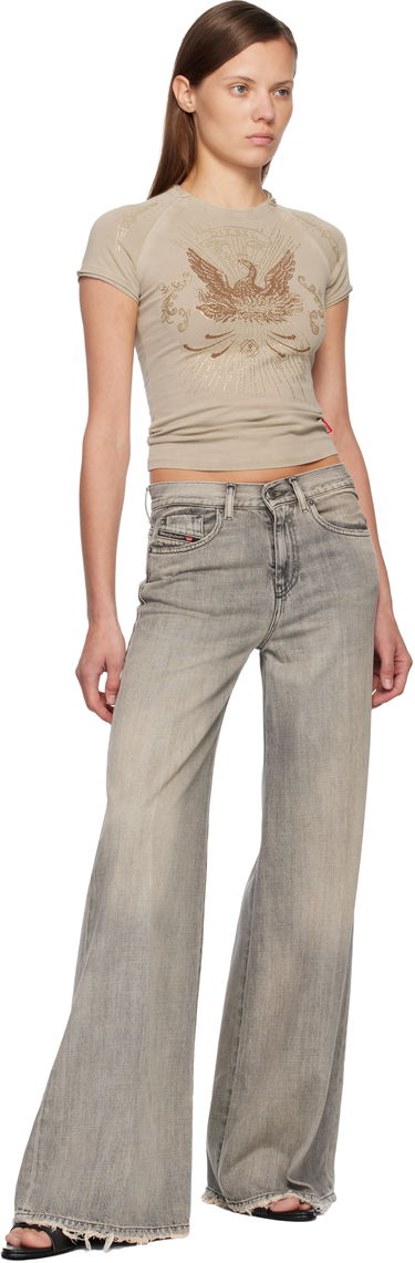 T-shirt Diesel T-Roweena T-shirt Beige | A18393 0JLBW, 3