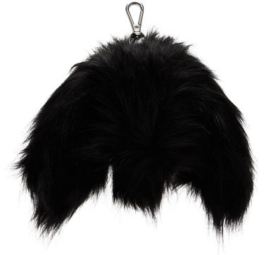 Nøgleringe Simone Rocha Simone Rocha Faux Fur Hare Coin Purse Bag Charm Sort | COINPURSE1 0815, 0