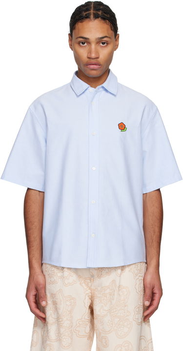 Skjorte KENZO Pop Crest Oxford Shirt Blå | FF55CH1279LO, 0