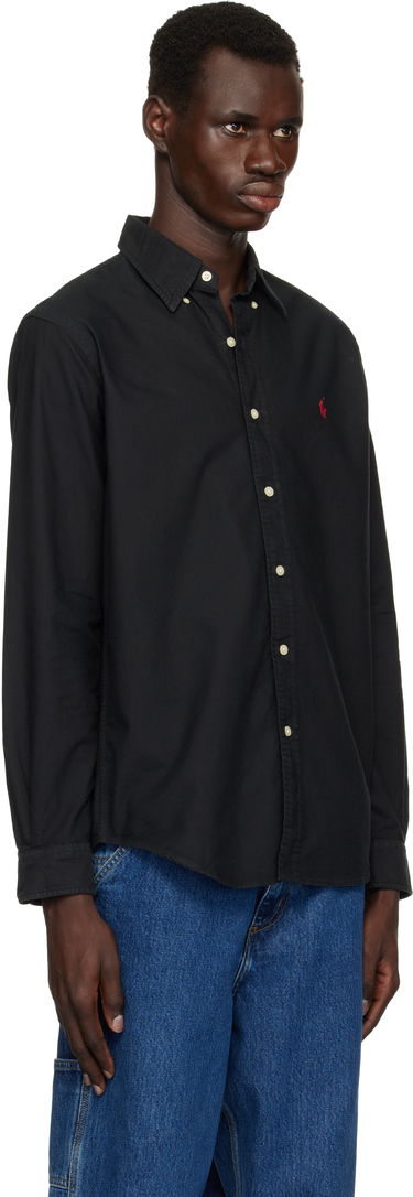 Skjorte Polo by Ralph Lauren Ralph Lauren Garment-Dyed Oxford Shirt Sort | 710716303002, 1