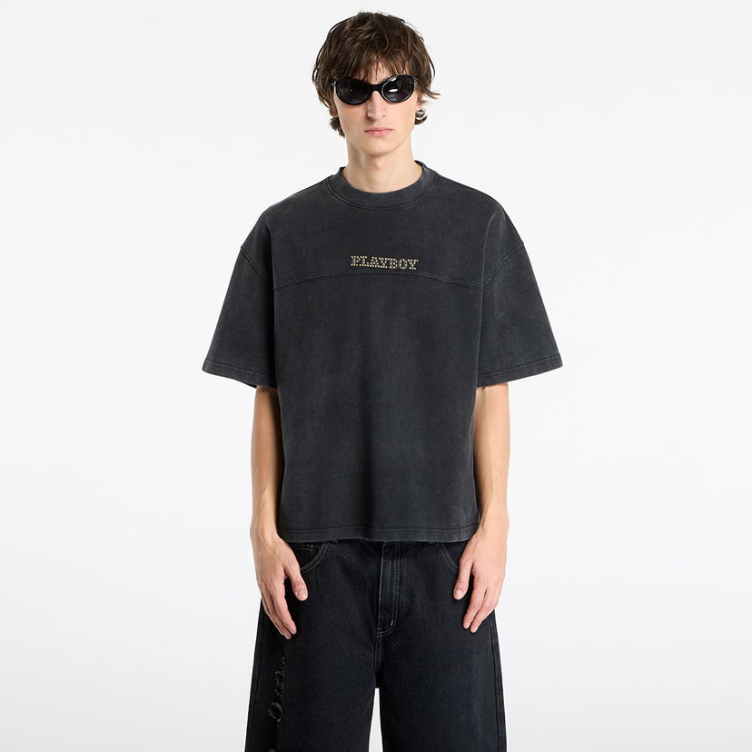 T-shirt Footshop Playboy x FTSHP Washed Tee UNISEX Washed Black Sort | FTSHP_505