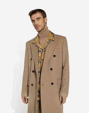 Frakker Dolce & Gabbana Dolce & Gabbana Double-breasted Cashmere Coat 52 Beige | G039BTFU2D1M0172, 3