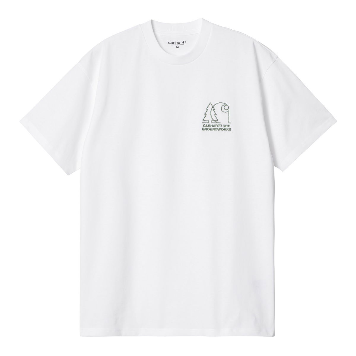 T-shirt Carhartt WIP Groundworks T-Shirt Hvid | I032889_02_XX, 0
