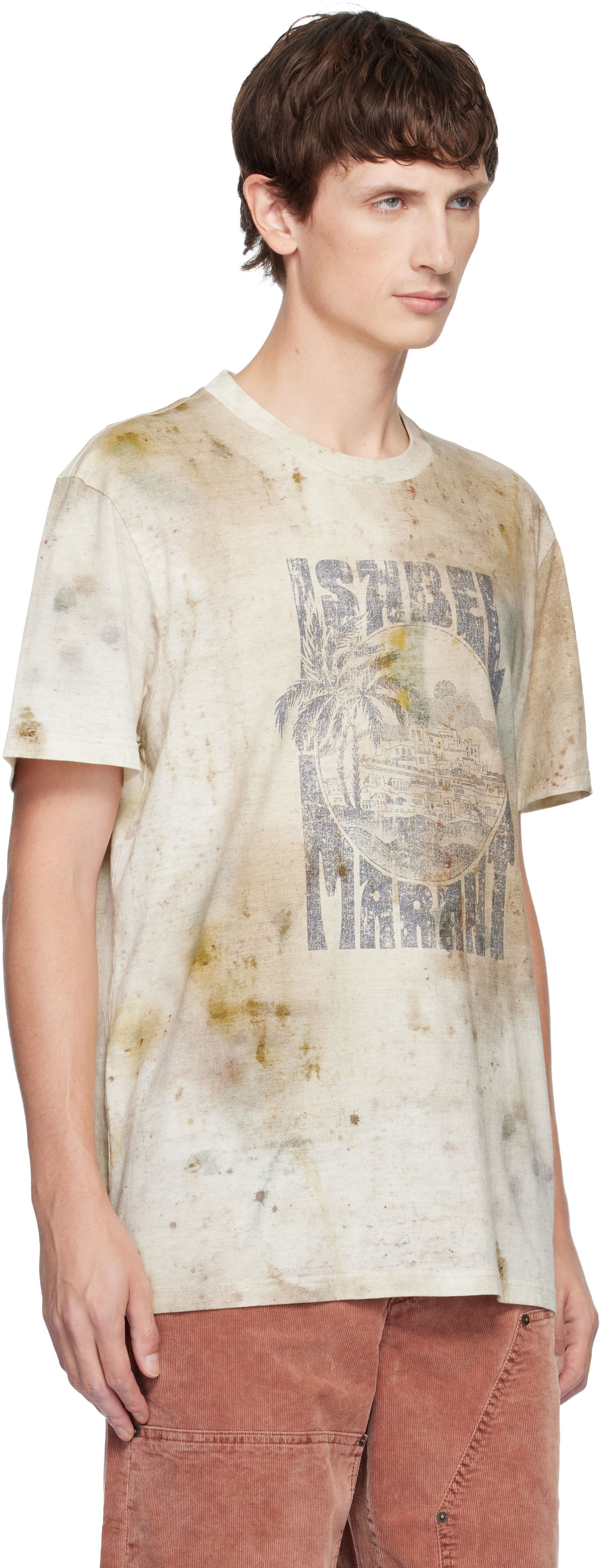 T-shirt ISABEL MARANT Distressed Graphic T-shirt Honore Flerfarvet | 25ATS0052HB-C3N10H, 1