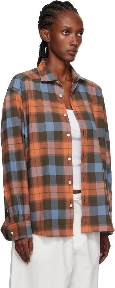 Skjorte Baserange Baserange Claude Plaid Button-Down Shirt Orange | TSCL-OC-AU25, 1