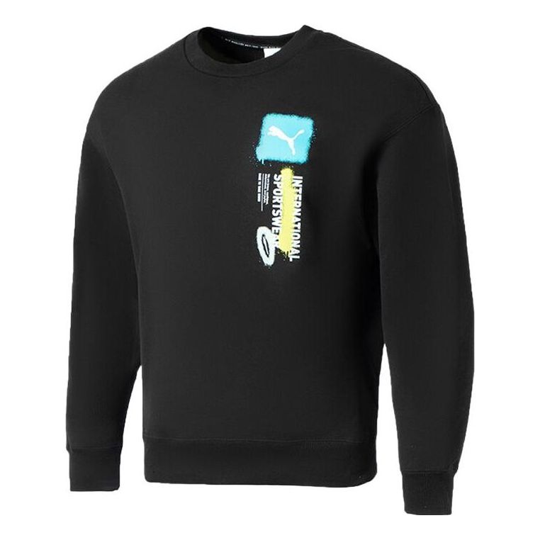 Sweater Puma Logo International Sportswear Sweatshirt Sort | 536303-01