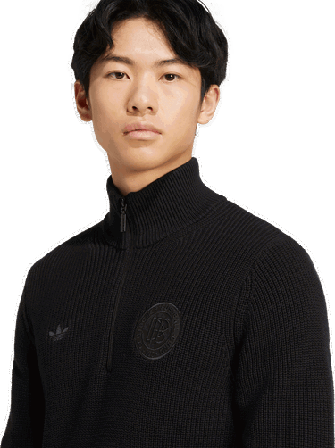 Sweater adidas Originals Adidas DFB Deutschland Half-Zip Sweatshirt Sort | ji6778, 3