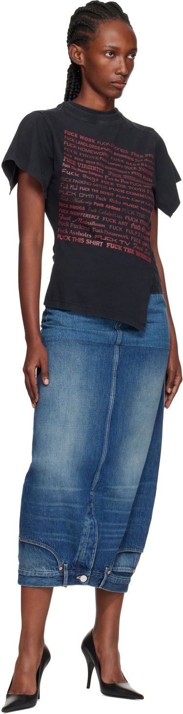 T-shirt VETEMENTS Vetements 'Fuck' Shifted T-Shirt Sort | WH76TR690B, 3